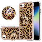 For iPhone SE 2022 / SE 2020 / 8 Electroplating Dual-side IMD Phone Case with Ring Holder(Leopard Print) - 1