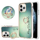 For iPhone 11 Pro Electroplating Dual-side IMD Phone Case with Ring Holder(Smile) - 1