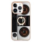 For iPhone 16 Pro Max Electroplating Dual-side IMD Phone Case with Ring Holder(Retro Radio) - 2