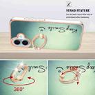 For iPhone 16 Electroplating Dual-side IMD Phone Case with Ring Holder(Smile) - 3