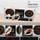 For iPhone 16 Electroplating Dual-side IMD Phone Case with Ring Holder(Retro Radio) - 3