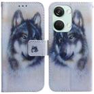 For OnePlus Nord 3 Coloured Drawing Flip Leather Phone Case(White Wolf) - 1