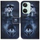 For OnePlus Nord 3 Coloured Drawing Flip Leather Phone Case(Wolf and Dog) - 1