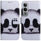 For OnePlus Nord CE4 5G Coloured Drawing Flip Leather Phone Case(Panda) - 1