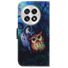 For OnePlus 13 Coloured Drawing Flip Leather Phone Case(Oil Painting Owl) - 3