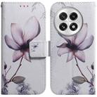 For OnePlus 13 Coloured Drawing Flip Leather Phone Case(Magnolia) - 1