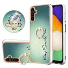 For Samsung Galaxy A54 5G Electroplating Dual-side IMD Phone Case with Ring Holder(Smile) - 1