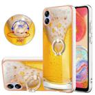 For Samsung Galaxy A04e Electroplating Dual-side IMD Phone Case with Ring Holder(Draft Beer) - 1