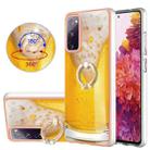 For Samsung Galaxy S20 FE Electroplating Dual-side IMD Phone Case with Ring Holder(Draft Beer) - 1