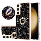For Samsung Galaxy S22+ 5G Electroplating Dual-side IMD Phone Case with Ring Holder(Equation) - 1