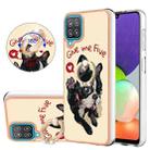 For Samsung Galaxy A12 Electroplating Dual-side IMD Phone Case with Ring Holder(Lucky Dog) - 1