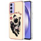 For Samsung Galaxy A15 5G Electroplating Dual-side IMD Phone Case with Ring Holder(Lucky Dog) - 1