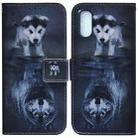 For Sony Xperia 5 V Coloured Drawing Flip Leather Phone Case(Wolf and Dog) - 1