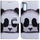 For Sony Xperia 5 V Coloured Drawing Flip Leather Phone Case(Panda) - 1