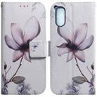 For Sony Xperia 5 V Coloured Drawing Flip Leather Phone Case(Magnolia) - 1