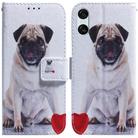 For Sony Xperia 10 VI Coloured Drawing Flip Leather Phone Case(Pug) - 1