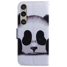 For Sony Xperia 1 VI Coloured Drawing Flip Leather Phone Case(Panda) - 3
