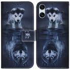For Sony Xperia 5 VI Coloured Drawing Flip Leather Phone Case(Wolf and Dog) - 1