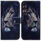 For Sony Xperia 1 VII Coloured Drawing Flip Leather Phone Case(Lion) - 1