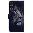 For Sony Xperia 1 VII Coloured Drawing Flip Leather Phone Case(Lion) - 3