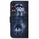 For Sony Xperia 1 VII Coloured Drawing Flip Leather Phone Case(Wolf and Dog) - 3