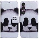 For Sony Xperia 1 VII Coloured Drawing Flip Leather Phone Case(Panda) - 1