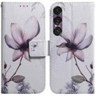For Sony Xperia 1 VII Coloured Drawing Flip Leather Phone Case(Magnolia) - 1