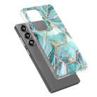 For Samsung Galaxy S25 Ultra 5G Electroplating Splicing Marble TPU Phone Case(Blue) - 2