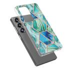 For Samsung Galaxy S25 Ultra 5G Electroplating Splicing Marble TPU Phone Case(Green) - 2
