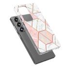For Samsung Galaxy S25 Ultra 5G Electroplating Splicing Marble TPU Phone Case(Pink White) - 2