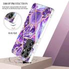 For Samsung Galaxy S25 Ultra 5G Electroplating Splicing Marble TPU Phone Case(Dark Purple) - 3
