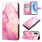 For Honor 90 Lite PT003 Marble Pattern Flip Leather Phone Case(Pink Purple Gold) - 1