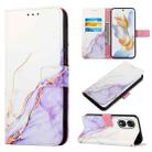 For Honor 90 PT003 Marble Pattern Flip Leather Phone Case(LS006) - 1