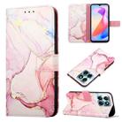 For Honor X6a PT003 Marble Pattern Flip Leather Phone Case(Rose Gold) - 1