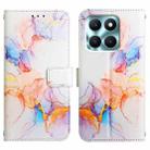 For Honor X6a PT003 Marble Pattern Flip Leather Phone Case(Marble White) - 2