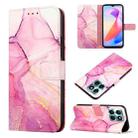 For Honor X6a PT003 Marble Pattern Flip Leather Phone Case(Pink Purple Gold) - 1