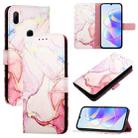 For Honor 9X 4G Global / Huawei Enjoy 10 Plus PT003 Marble Pattern Flip Leather Phone Case(Rose Gold) - 1