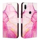 For Honor 9X 4G Global / Huawei Enjoy 10 Plus PT003 Marble Pattern Flip Leather Phone Case(Pink Purple Gold) - 2