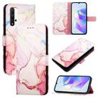 For Honor 20 / 20 Pro / 20S PT003 Marble Pattern Flip Leather Phone Case(Rose Gold) - 1