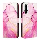 For Honor 20 / 20 Pro / 20S PT003 Marble Pattern Flip Leather Phone Case(Pink Purple Gold) - 2