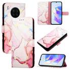 For Honor 50 Lite / Huawei nova 8i PT003 Marble Pattern Flip Leather Phone Case(Rose Gold) - 1