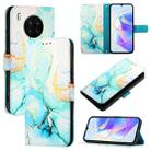 For Honor 50 Lite / Huawei nova 8i PT003 Marble Pattern Flip Leather Phone Case(Green) - 1