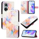 For Honor 50 Pro / Huawei nova 9 Pro PT003 Marble Pattern Flip Leather Phone Case(Marble White) - 1