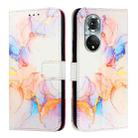 For Honor 50 Pro / Huawei nova 9 Pro PT003 Marble Pattern Flip Leather Phone Case(Marble White) - 2