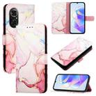 For Honor 50 SE / Huawei nova 9 SE PT003 Marble Pattern Flip Leather Phone Case(Rose Gold) - 1