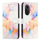 For Honor 50 SE / Huawei nova 9 SE PT003 Marble Pattern Flip Leather Phone Case(Marble White) - 2