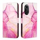 For Honor 50 SE / Huawei nova 9 SE PT003 Marble Pattern Flip Leather Phone Case(Pink Purple Gold) - 2