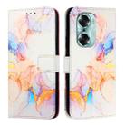 For Honor 60 PT003 Marble Pattern Flip Leather Phone Case(Marble White) - 2