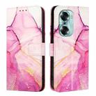 For Honor 60 PT003 Marble Pattern Flip Leather Phone Case(Pink Purple Gold) - 2