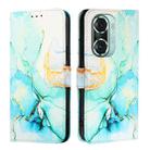 For Honor 60 Pro PT003 Marble Pattern Flip Leather Phone Case(Green) - 2